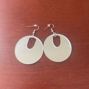 New Elegant Silver Mirrored Earrings